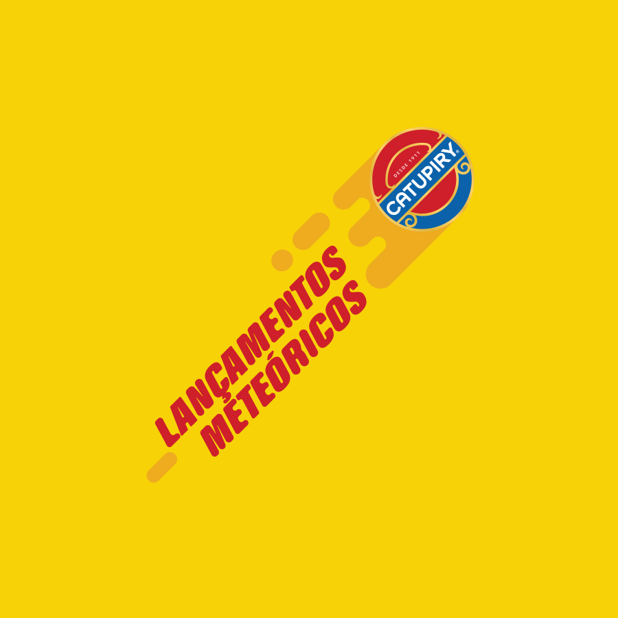 Logotipo da Campanha de Incentivo Lançamentos Meteóricos da Catupiry® portfólio Estúdio E | Agência de Comunicação